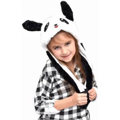 Svietiaca čiapka Panda s pohyblivými ušami