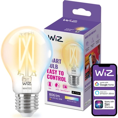 WiZ 871869978715801 LED EEK2021 E A G E27 7 W = 60 W ovládání přes mobilní aplikaci 1 ks