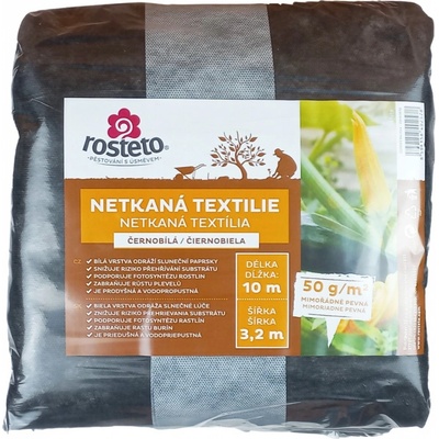 Neotex netkaná textilie Rosteto černo3,2 x 10 m 50 g/m²