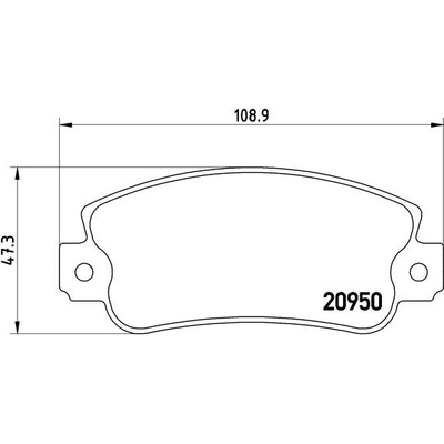 BREMBO Sada brzdových platničiek kotúčovej brzdy P23021