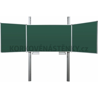 TRIPTYCH Školní tabule FINE K/PYLON AL I. 200 x 120 cm - TR K 200/120 BZZZB + PY jedn