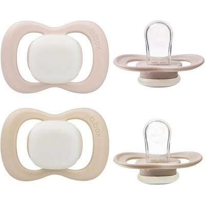 B.box dudlíky silikon Glow světle růžová/latte