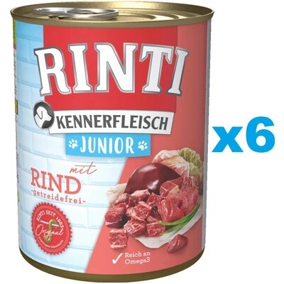 Rinti Kennerfleisch Junior Hovězí 6 x 800 g