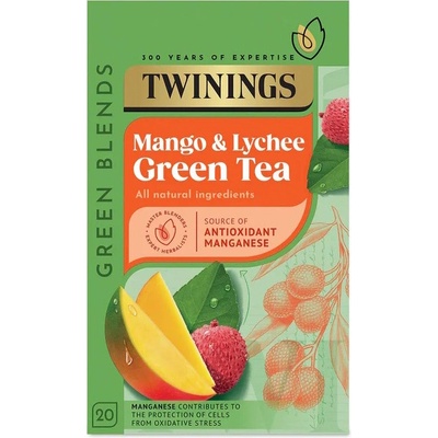 Twinings Zelený čaj MANGO & LIČI 20 sáčků 40 g