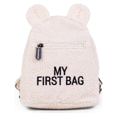 Childhome Batoh My First Bag Biely Plyšový