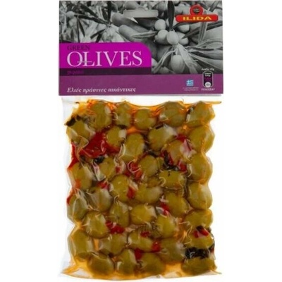 Ilida Olivy zelené pikantní s peckou 250 g – Hledejceny.cz