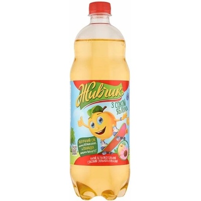 Zhyvchyk Nealkoholický perlivý nápoj s jablečným džusem 1 l