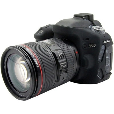 PULUZ silikónové puzdro pre Canon EOS 80D čierne