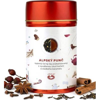 Oxalis Dárkové balení černého čaje Alpský punč 70 g