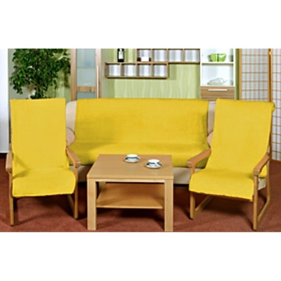 Bellatex potah na sedačku 6014-005 Žlutá 150x200 cm, 2ks 65x150 cm