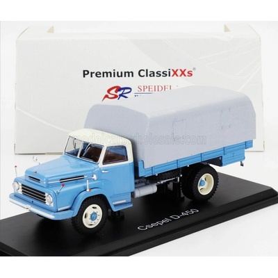 PREMIUM CLASSIXXS CSEPEL D445 TRUCK TELONATO 2-ASSI 1963 LIGHT BLUE GREY 1:43