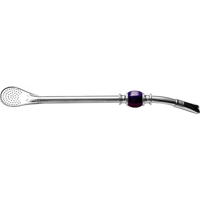 Mate Green Bombilla LAGRIMA fialová 22 cm + stěteček a krabička