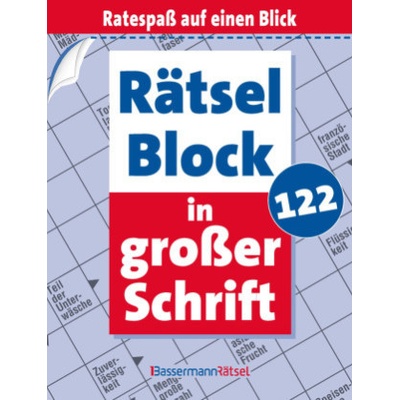 Rätselblock in großer Schrift