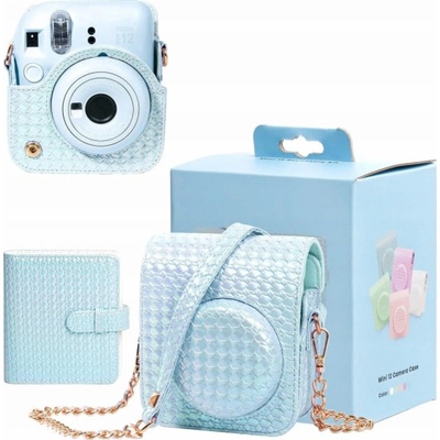 LoveInstant 2v1 sada pouzder pro Fuji Instax Mini 12 + album pro 64 fotografií / modrá