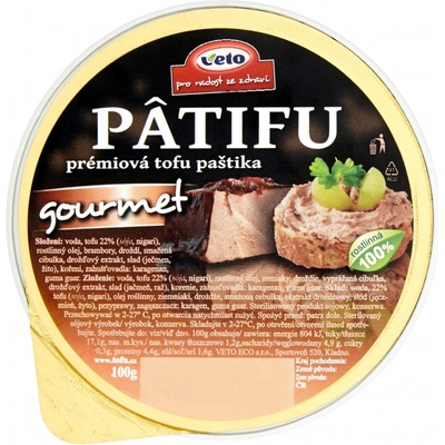 Veto Patifu tofu paštika gourmet 100 g