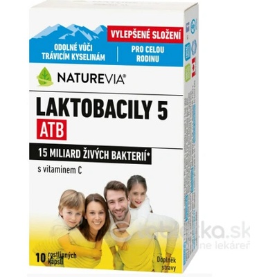 Swiss NatureVia Laktobacily 5 ATB 10 kapsúl