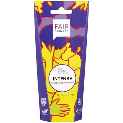 Fair Squared Nopované veganské kondomy Intense 10 ks