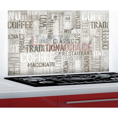 Crearreda 67250 samolepicí dekorace hliníková do kuchyně za sporák Bellacasa Káva Kafé Coffee(47 x 65 cm) – Hledejceny.cz