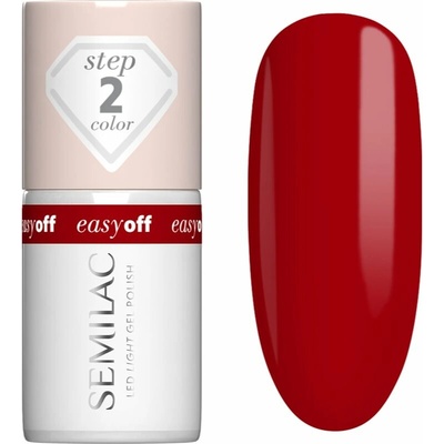Semilac Easy Off Step 2 gelový lak na nehty s použitím UV/LED lampy odstín The Red Core 7 ml