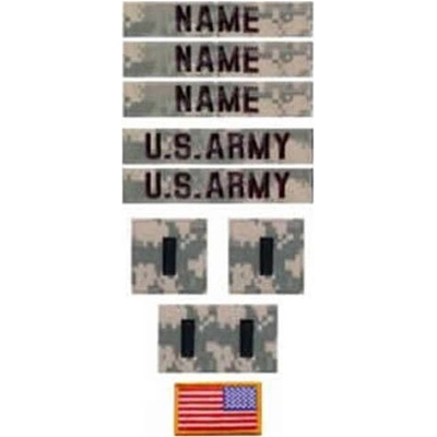 MILITARY RANGE Nášivky U.S ARMY sada 10ks VELCRO ACU DIGITAL