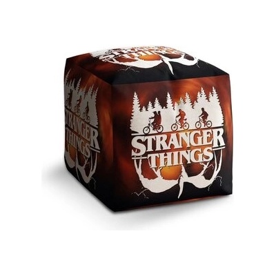Sablio Taburet Cube Stranger Things Glow: 40x40x40 cm