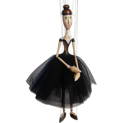 Marioneta loutka Baletka tmavá 56 cm