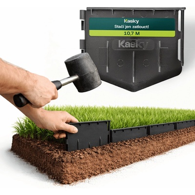 Kasky obrubník 13,1 cm x 10,7 m černá 1 ks