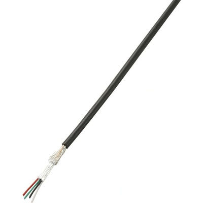 Tru Components 1567123 USB 4 x 0.08 mm² čierna 10 m