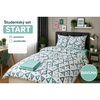 Študentský set START TRIA mint 140x200