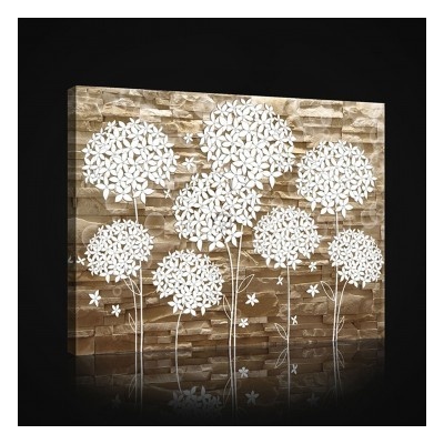 Obraz na plátne obdĺžník - OB0995 - Biele kvety 100cm x 75cm - O1