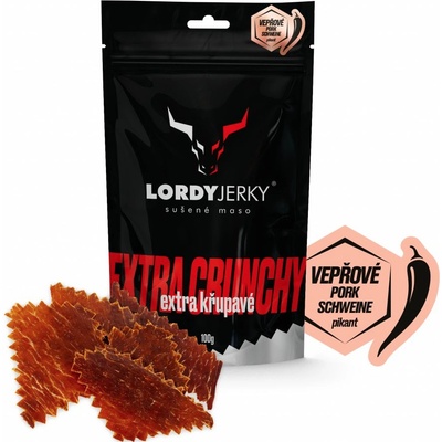 LORDYjerky VEPŘOVÉ sušené maso CHILLI 100 g – Hledejceny.cz