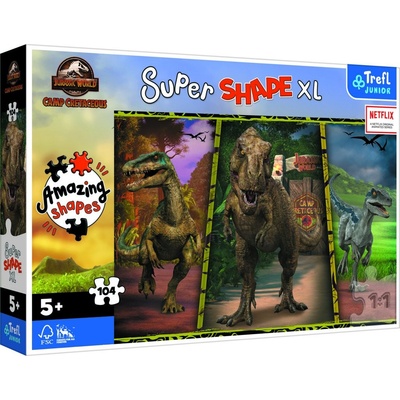 TREFL Super Shape XL Jurský svět: Křídový kemp 104 dílků