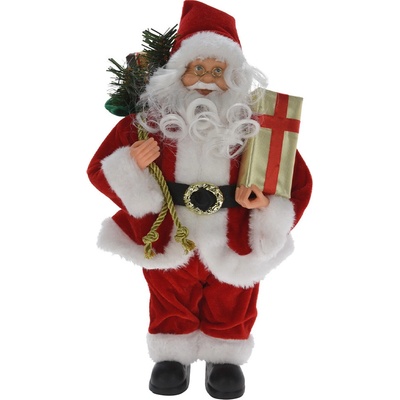 KOOPMAN Figurka Santa Claus bílo-červený 80 cm