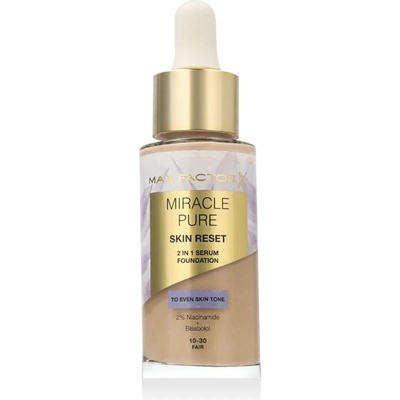 Max Factor Miracle Pure Skin Reset 2in1 Serum Foundation 10-30 Fair W Make-up 30 ml