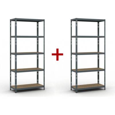 B2B Partner Policový regál 1+1 ZDARMA, 1954x900x400 mm, nosnost 175kg 540046