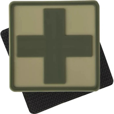 Gumová nášivka Helikon Medic 3,8 cm - olivová-béžová