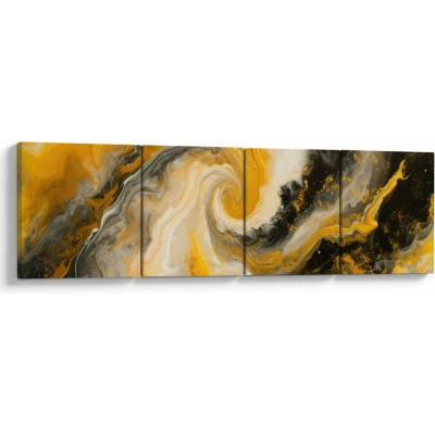 Obraz - Špirálna abstrakcia, štvordielne 160x40 cm