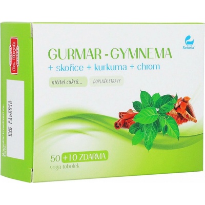 PHX Setaria Gurmar-gymnema + skořice + kurkuma 60 vega tobolek – Hledejceny.cz