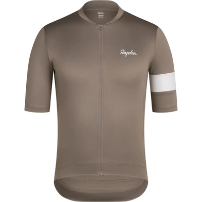 Rapha Core Jersey dark tan/white pánsky