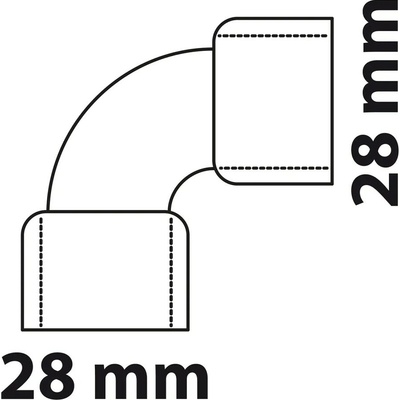 Kirchhoff ohyb 90° 28 mm 2 pouzdra prázdná
