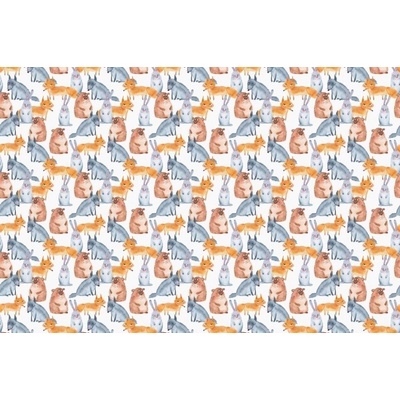 Dimex MS-5-1480 Vliesová fototapeta Vzor s lesními zvířaty rozměry 375 x 250 cm
