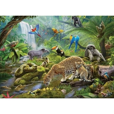 RAVENSBURGER Zvířata v deštném pralesu 60 dílků