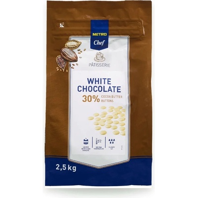 Metro Chef Čokoládové čočky bílá čokoláda 30% 2,5 kg