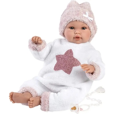 Llorens 63648 NEW BORN realistická bábätko so zvukmi a mäkkým látkovým telom 36