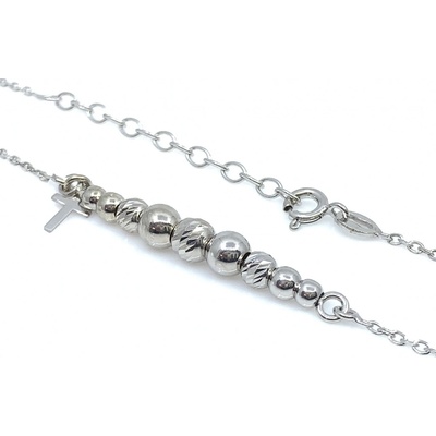 Jan Kos jewellery stříbrný náramek s křížkem 12119173