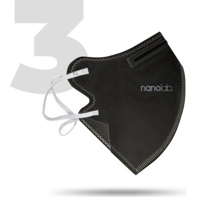 Nanolab nanorespirátor FFP2 dámský černý 3 ks