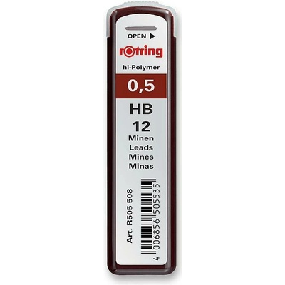 Rotring Tuhy 0,5 mm tvrdost HB 0042/5055080 12 ks