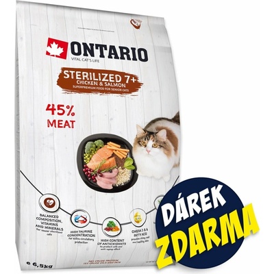 Ontario Cat Sterilised 7+ 6,5 kg
