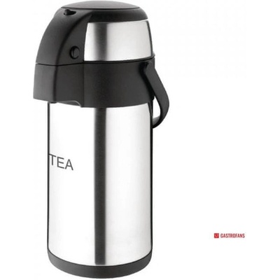 Olympia termoska s pumpičkou a vyleptaným nápisem Tea 3 l