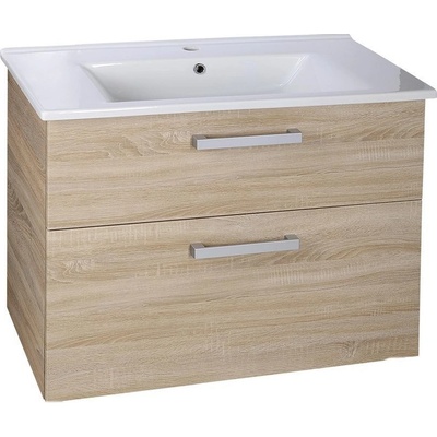 Aqualine VEGA skříňka vysoká s košem, 40x184x31 cm, dub platin – Hledejceny.cz
